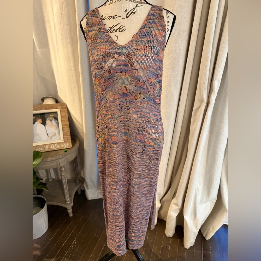 Multicolor Knit Maxi Dress